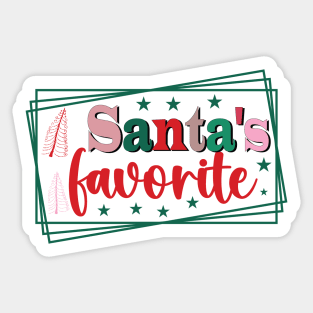 Santa's Favorite Sticker